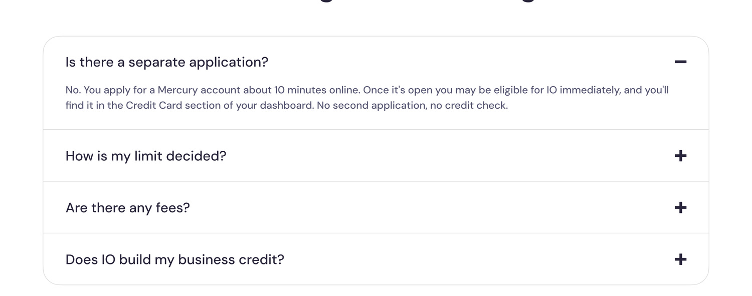 The FAQ section: four things worth knowing