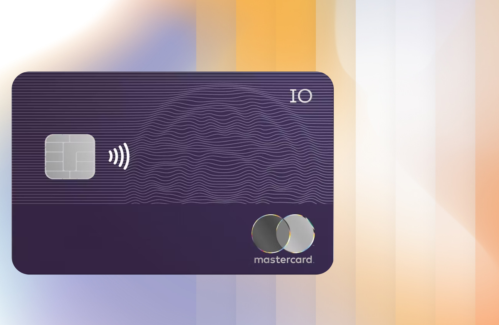 The IO by Mercury Mastercard on the hero gradient