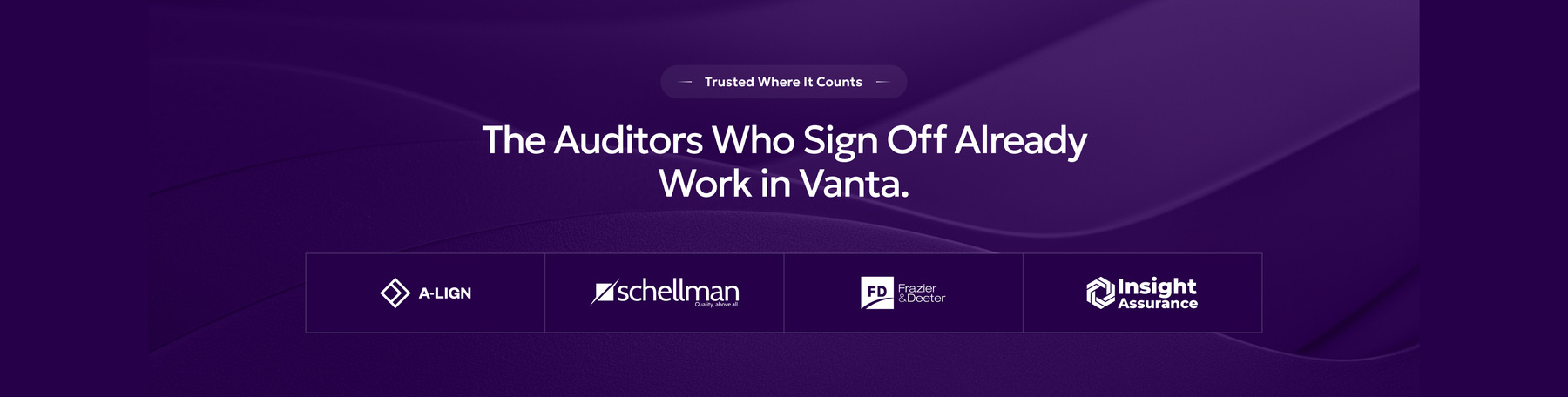 The auditors who sign off already work in Vanta